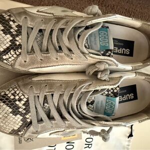 Golden Goose Snake Print Sneakers